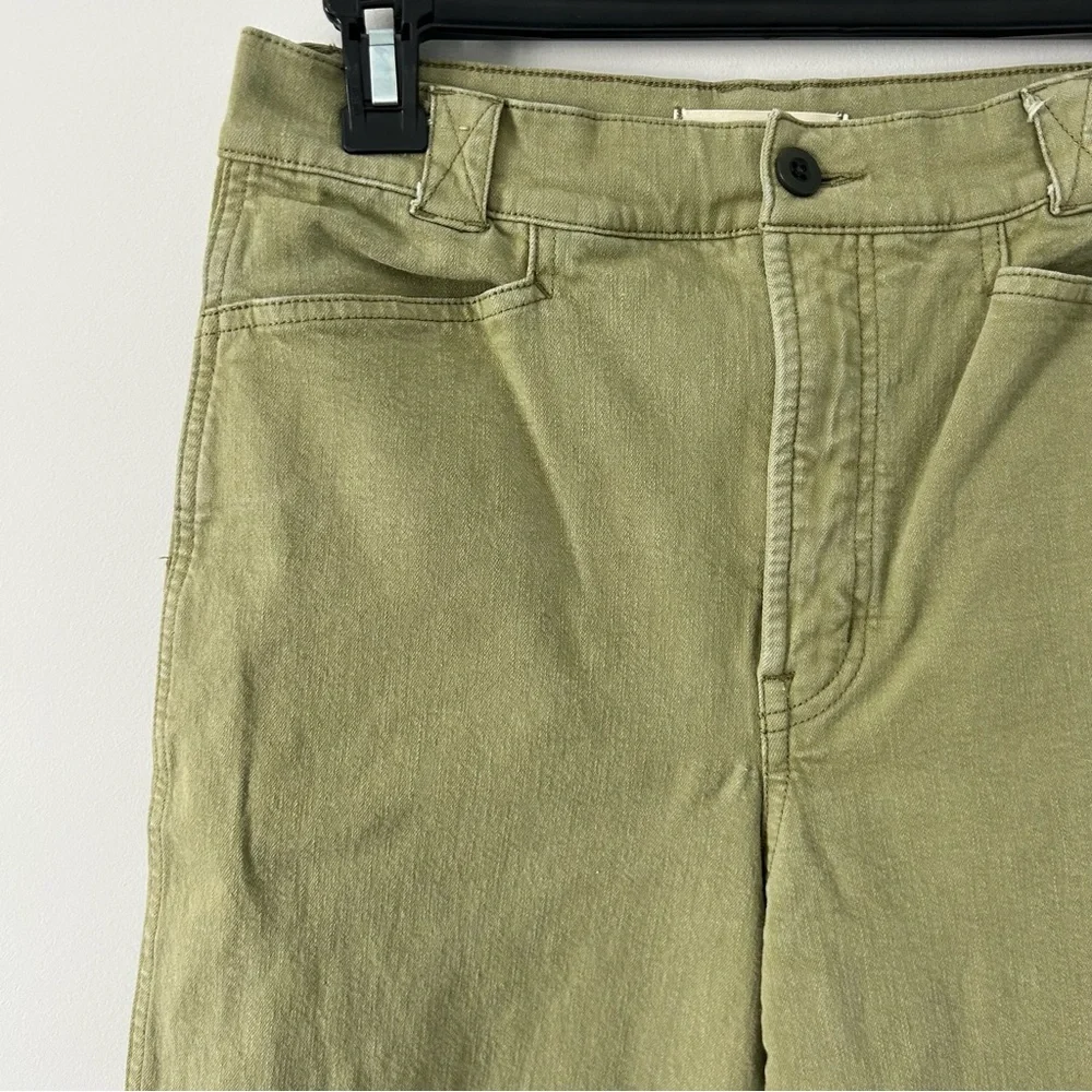 Madewell Emmett Wide Leg Green Pants Garment Dyed Edition Artichoke 27 - Picture 3 of 10